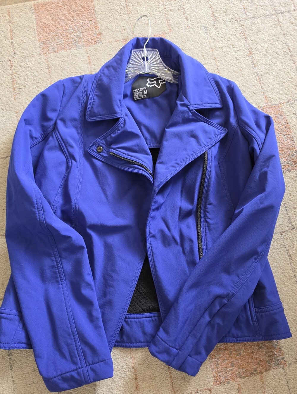 🦊 Fox Racing Women's Blue Softshell Zip Jacket Size Medium